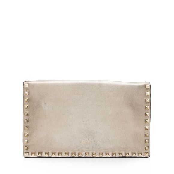 Valentino Metallic Nappa Leather Rockstud Clutch - Picture 3 of 16